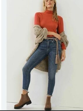 NWT Anthropologie Pilcro Iris High-Rise Skinny Jeans 26 Tall